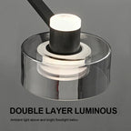 Glass LED Chandelier: Modern Minimalist Copper Pendant Light for Living Room & Bedroom