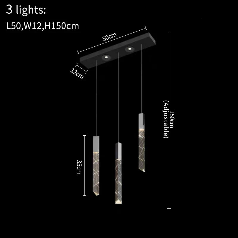 Crystal LED Chandelier: Modern Luxury Staircase & Living Room Hanging Lamp