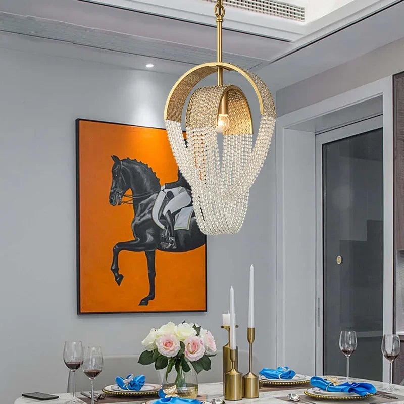 Tassel Crystal Chandelier: Luxe Lighting for Home, Restaurant, Hotel Decor