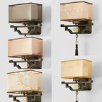 Elegant Fabric Wall Lamp for Living Room Bedroom, Modern LED Lighting Fixtures