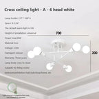 LED Ceiling Chandelier: Modern Light Fixture for Living Room, Bedroom, Hall - Indoor Home Decor