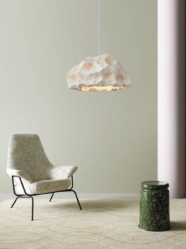 Rock Shape LED Chandelier - Nordic Resin Pendant Lamp for Living Room
