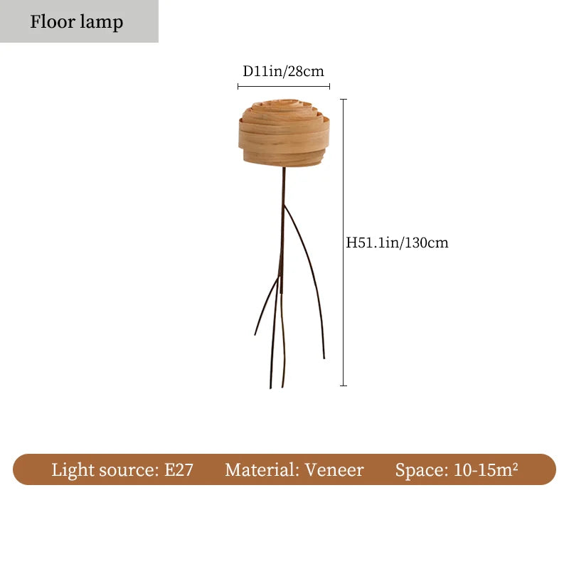 Wabi Sabi Floor Lamp: Modern Stand Light for Living Room, Bedroom, or Home Decor