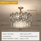 Crystal Chandelier: Postmodern Light Luxury for Living Room, Bedroom, Kitchen.