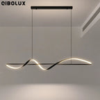 Modern Pendant Lighting 120cm Black Gold Gray White Fixture for Living Room and Kitchen