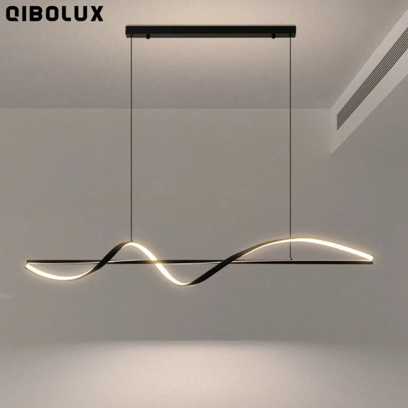 Modern Pendant Lighting 120cm Black Gold Gray White Fixture for Living Room and Kitchen