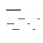 Modern LED Black/Gold Bar Chandelier Horizontal Pendant Light