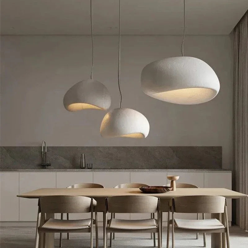 Wabi Sabi Chandelier: Modern Minimalist Pendant Light for Dining, Living, Bedroom