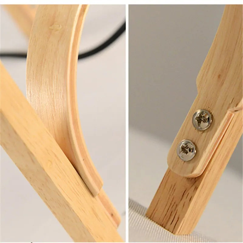 Cestita LED Floor Lamp: Modern Art Wood Light for Living Room, Bedroom & Study