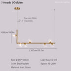 Linear Chandelier: Modern Long Dining Table Pendant Light