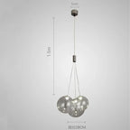 Glass Ball LED Pendant Light Fixture for Home Decor and Lighting in Various Rooms