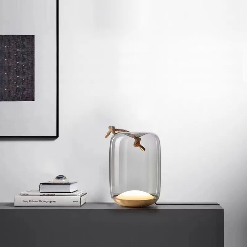 Brokis Knot Table Lamp Glass Nordic Light for Living Room Bedroom Decor.