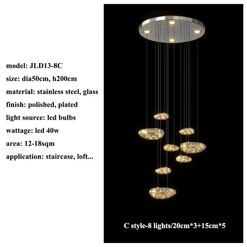 LED Drop Chandelier Lighting for Living & Dining Room Decor