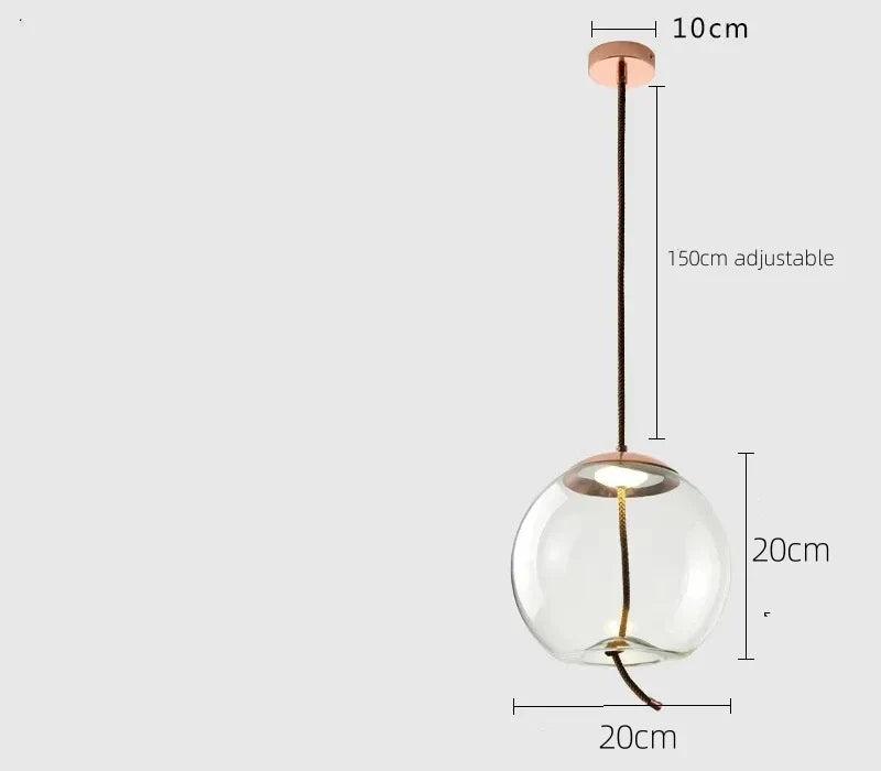 Glass LED Chandeliers for Living Room Bedroom Kitchen Pendant Lamp