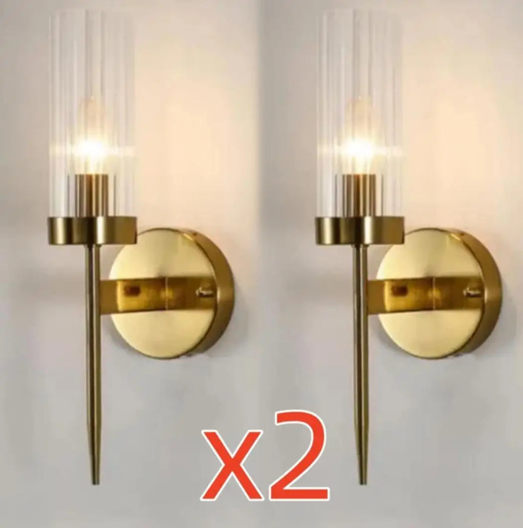 Modern LED Nordic Wall Sconce Bedroom Light Fixture Metal European Style Wall Lights