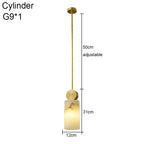 Modern Geometric Marble Chandelier Pendant Lighting for Dining Room & Living Space