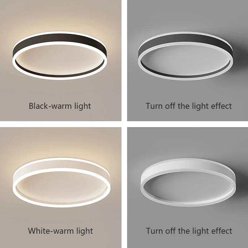 Modern Minimal LED Ceiling Light Acrylic Dimmable Round Lamp Fixtures