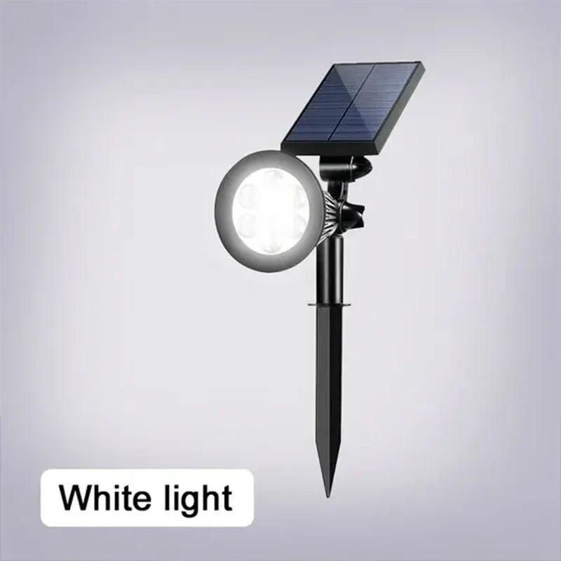 Solar Spotlight 7LED Lamp Adjustable In-Ground Landscape Wall Light