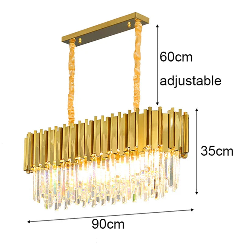 Nordic Modern Crystal Ceiling Chandelier LED Lights for Luxury Home Decor
