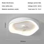 Modern Fan Chandelier LED Ceiling Light with Remote Control - Bedroom Kitchen Lighting