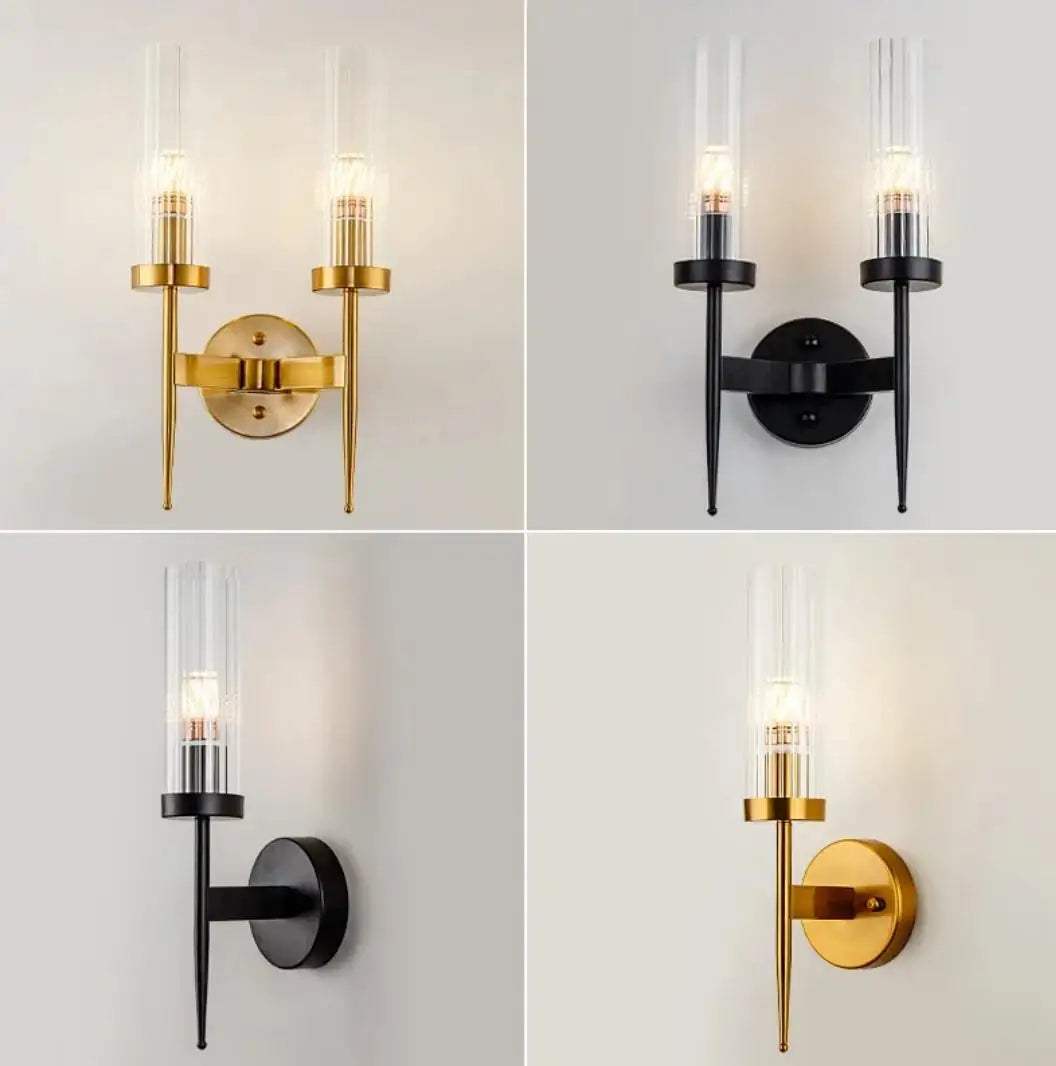 Modern LED Nordic Wall Sconce Bedroom Light Fixture Metal European Style Wall Lights