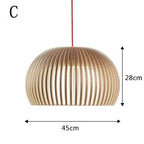 Wooden Birdcage Pendant Lamp: E27 Indoor LED Lighting for Dining Room & Bar