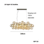 Modern Colour Bubble Chandelier for Living Room Bedroom Decor, Industrial Pendant Lighting