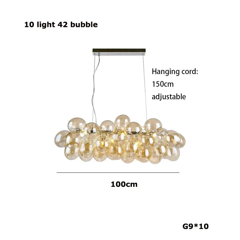 Modern Colour Bubble Chandelier for Living Room Bedroom Decor, Industrial Pendant Lighting