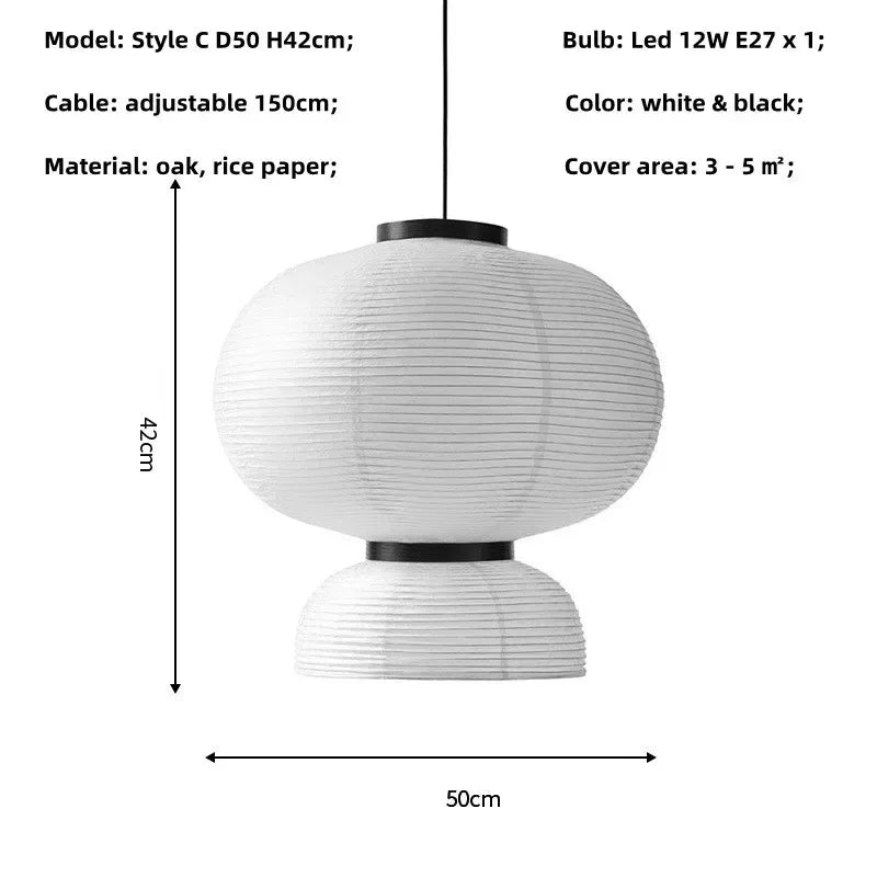 Japanese Paper Pendant Lights Dining Room Chandelier
