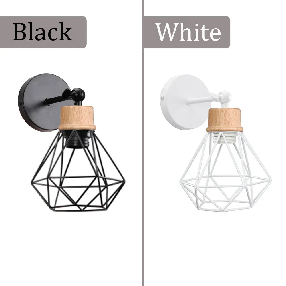 Retro Wood Wall Sconce Vintage Ceiling Pendant Lights for Home Décor