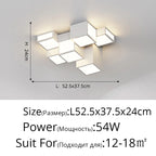 Square LED Chandeliers: Modern Home Indoor Lighting Fixtures for Living, Bedroom, Dining Room