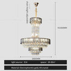 Crystal Chandelier: Postmodern Multi-layer Luxury for Villa, Hotel Lobby, and Living Room