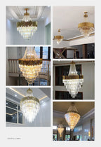 Modern Round Crystal LED Chandelier for Living & Dining Room
