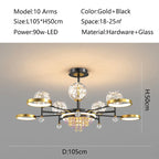 Nordic Glass Ball LED Ceiling Light for Bedroom Living Room Decoration Indoor Lighting