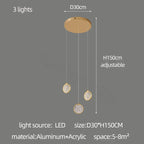 Round Cake Chandelier: Modern Staircase Lamp for High-rise Buildings, Hotels, and Homes