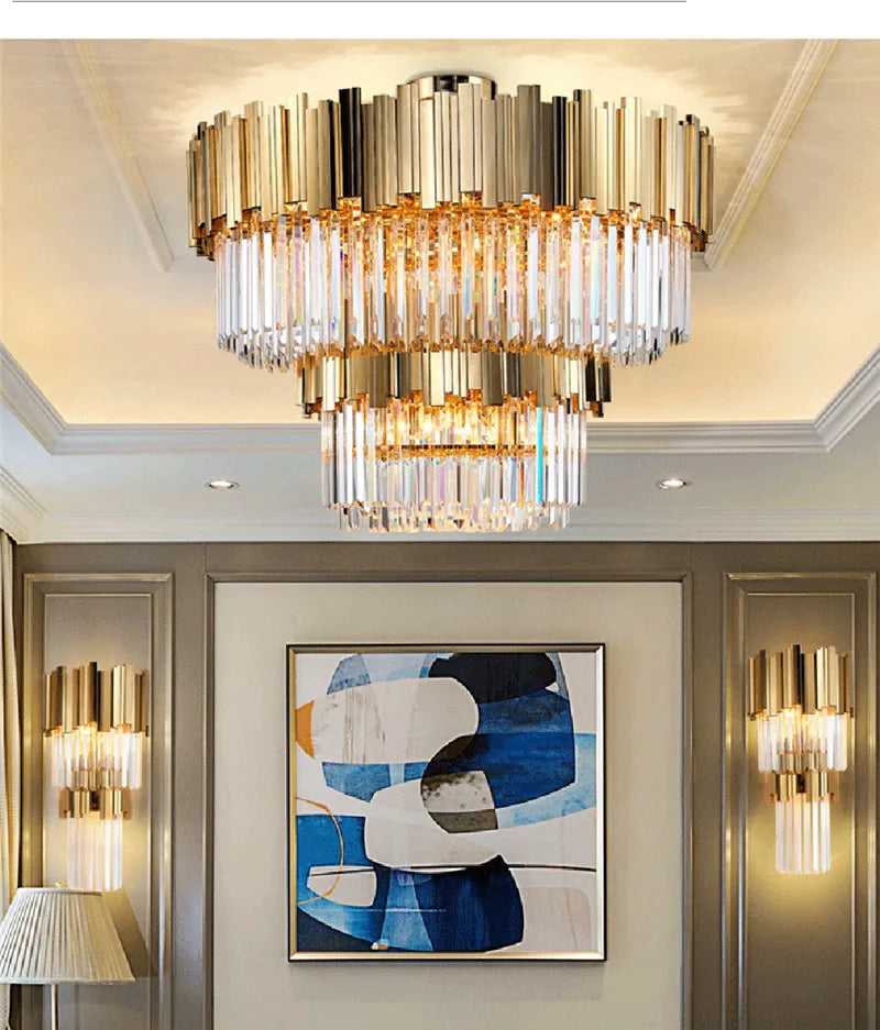 Modern Aluminum Circle LED Ceiling Chandelier for Bedroom Living Room Kitchen Fixtures