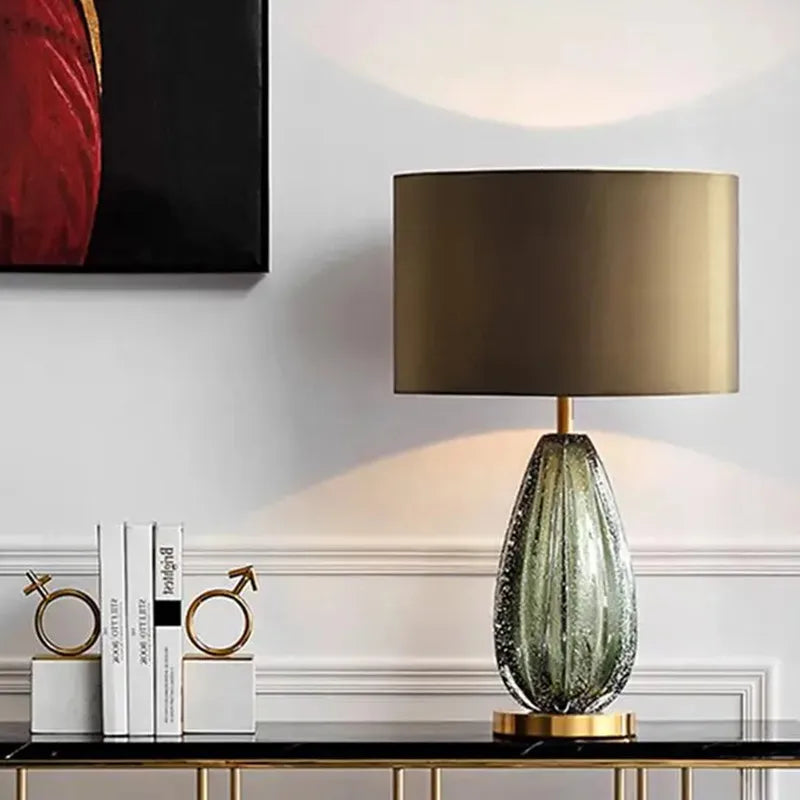 Felicia Glass Table Lamp: Bauhaus Design for Simple Bedroom Lighting