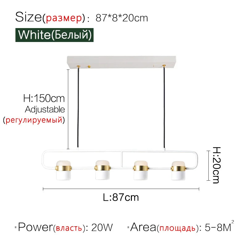 Strip Chandelier: Modern Minimalist Dining Room Lamp for Restaurant, Bar, and Home