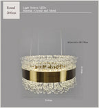 Modern Crystal Chandelier Pendant Lights LED Luxury Living Room Kitchen Island