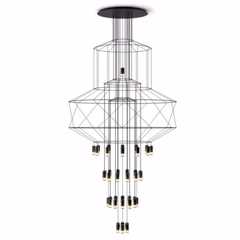 Wireflow Chandelier Pendant Light for Modern Kitchen Living Room Décor