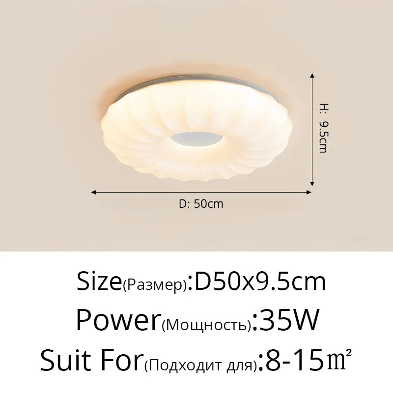 Nordic Minimalist Ceiling Light for Living Room, Kitchen, Study - Aluminum, Dimmable Luminaria