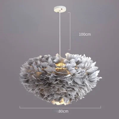 Nordic Feather Pendant Light LED Lamp for Living Room, Bedroom, Dining, Children's