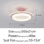 Kids' Room Ceiling Light in Gold Pink Blue for Bedroom and Living Room