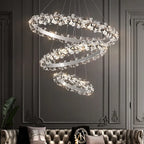 Sun Flower Crystal Rings Chandeliers: Modern Luxury Nordic Home Decor Hanging Ceiling Light