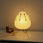 Modern Tripod Rice Paper Table Lamp LED Night Light for Bedroom Home Decor