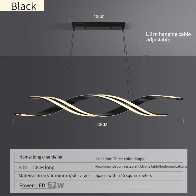 Minimalist LED Pendant Light: Modern Nordic Style, Remote Dimming, for Kitchen Island, Dining Room