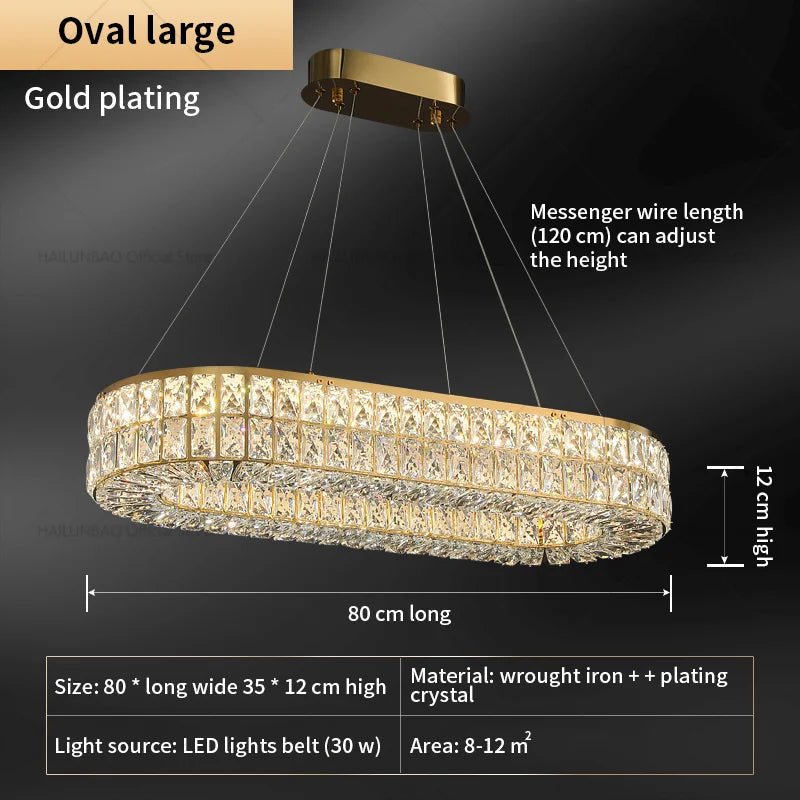 Crystal Chandelier: Modern Luxury Lighting for Living Room, Restaurant, and Villa