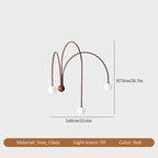 Iron Glass LED Wall Light for Living Room Bedside Table Restaurant Home Decorations