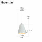 Ceramic LED Pendant Lights: Nordic Teapot Design for Modern Living and Kitchen.