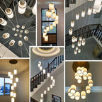 Modern LED Pendant Light Chandeliers for Living Room Staircase Decor